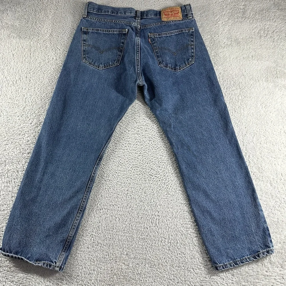 Levi's 505 Mens 34x29 (32x26) Regular Fit Straight‎ Leg Dark Wash